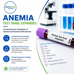 Anemia Test Panel Expanded blood test for comprehensive anemia screening and nutrient deficiency assessment.